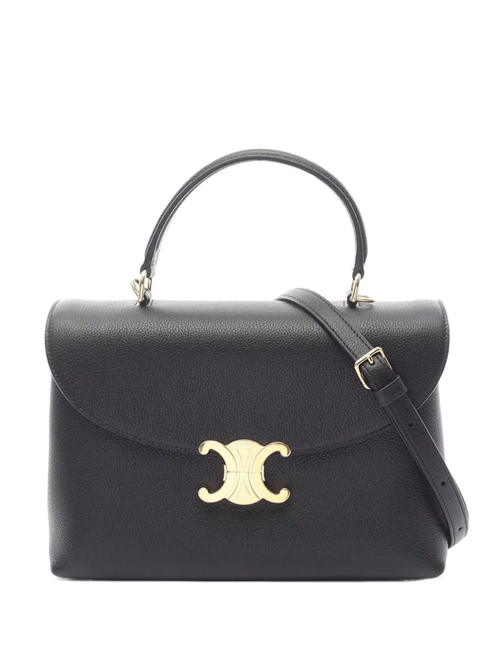 Celine Pre-Owned 2000-2026 Medium Supple Grained Calfskin Nino Bag satchel - Nero