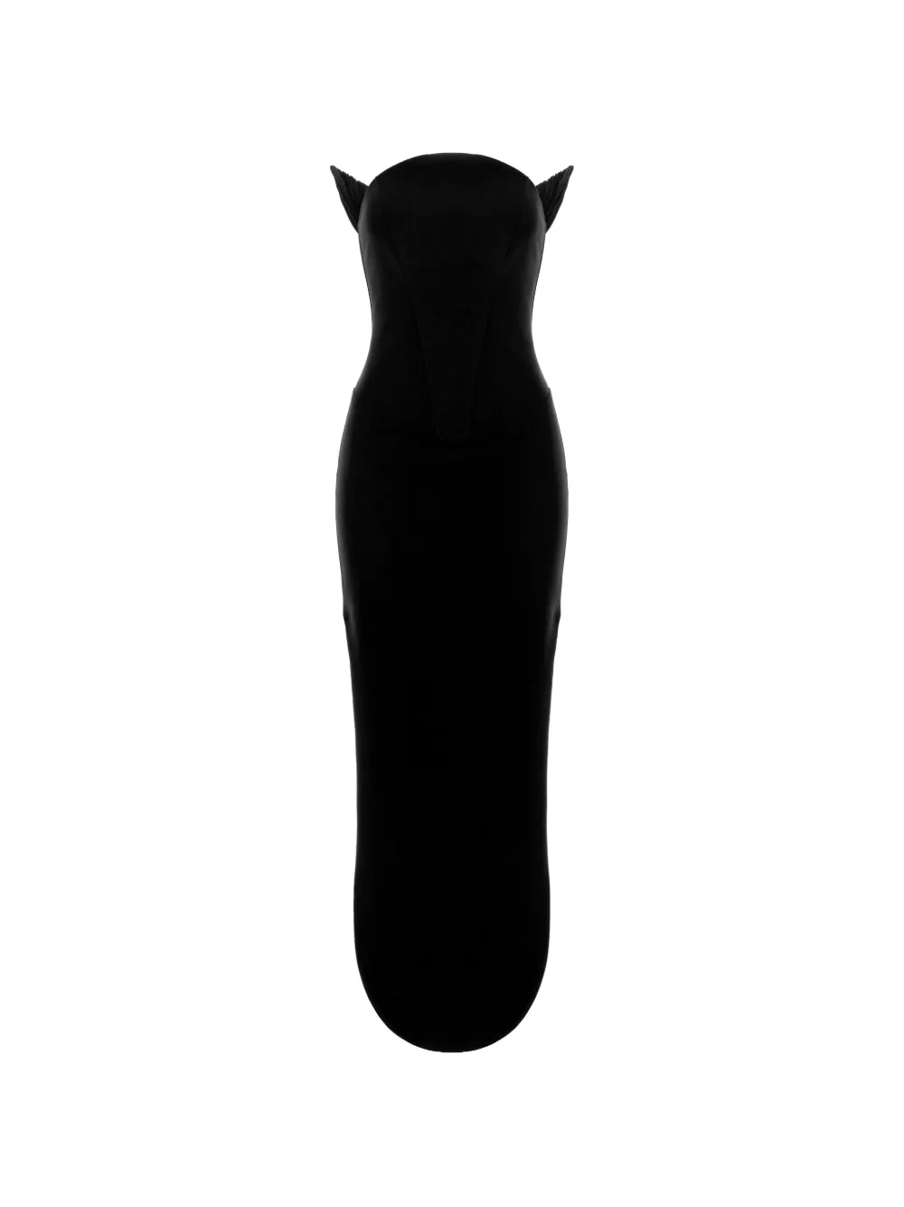 V:PM ATELIER Billie strapless corset-style maxi dress Zwart