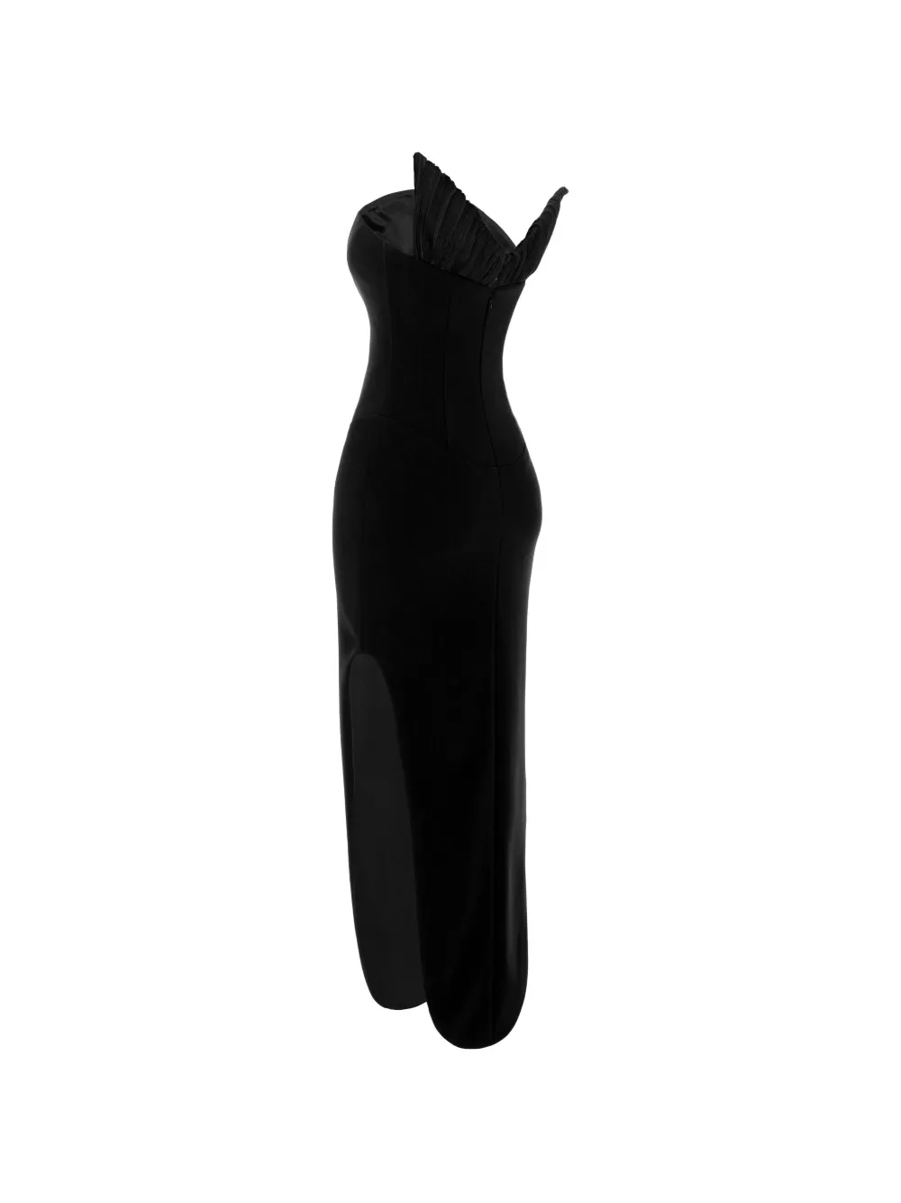 V:PM ATELIER Billie strapless corset-style maxi dress Zwart