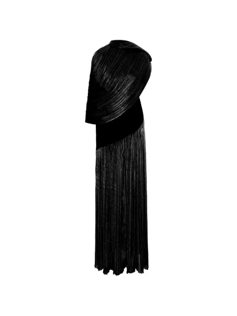 V:PM ATELIER vestido largo Dusty con capa y pliegues