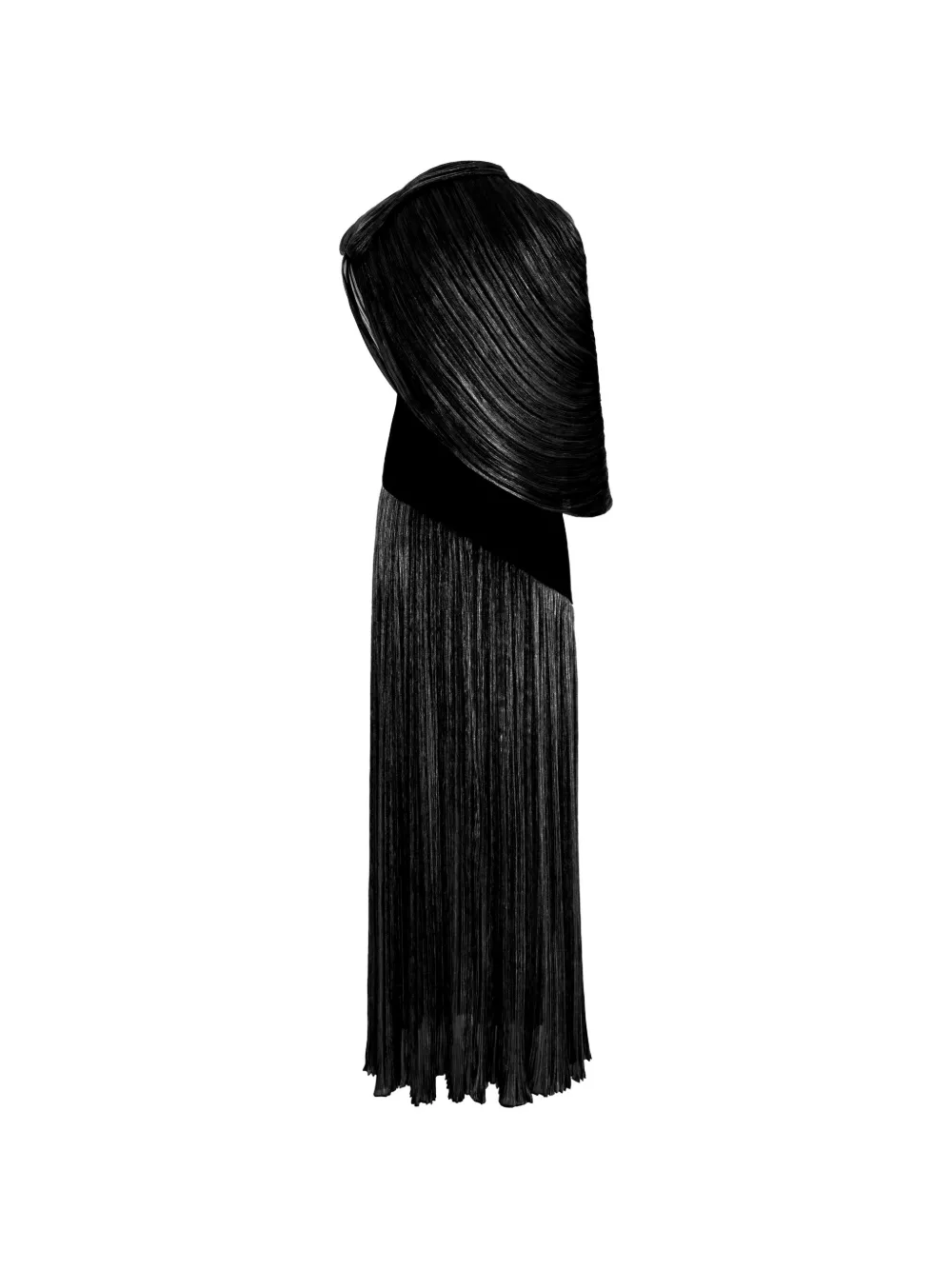 V:PM ATELIER Dusty geplooide maxi-jurk Zwart