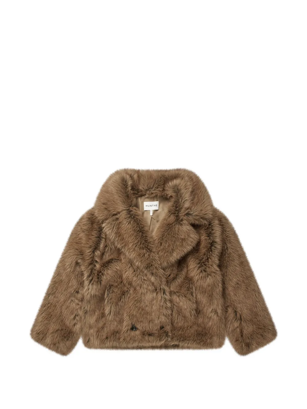 Munthe Vestine Faux-fur Coat In Brown