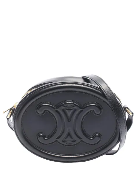 Celine Pre-Owned 2020-2026 Small Calfskin Cuir Triomphe Oval crossbody bag