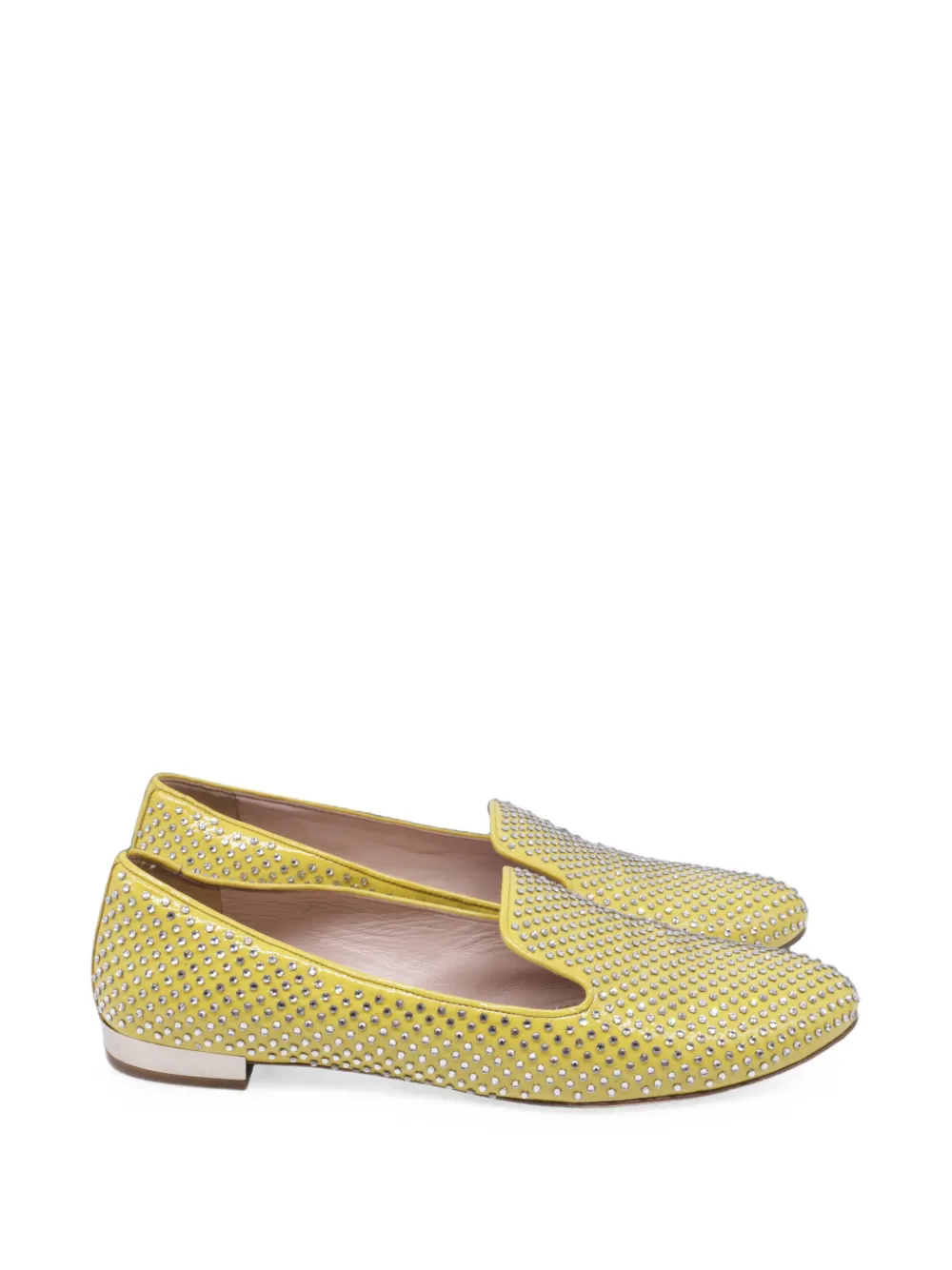 Miu Miu Pre-Owned Ballerinas mit Kristallen - Gelb