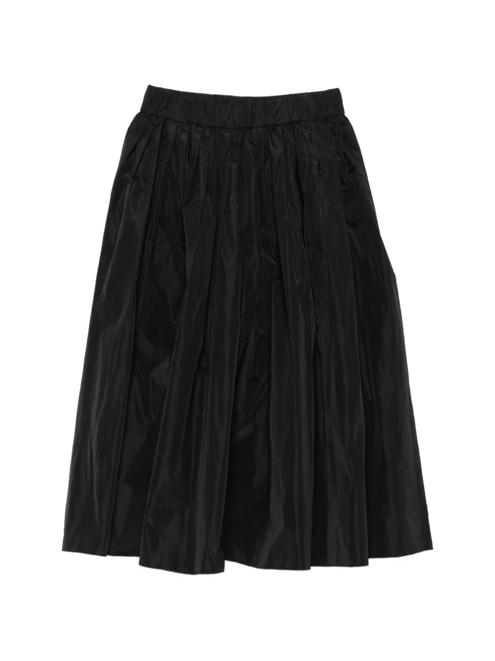 SUSANNE BOMMER pleated silk-blend skirt - Nero