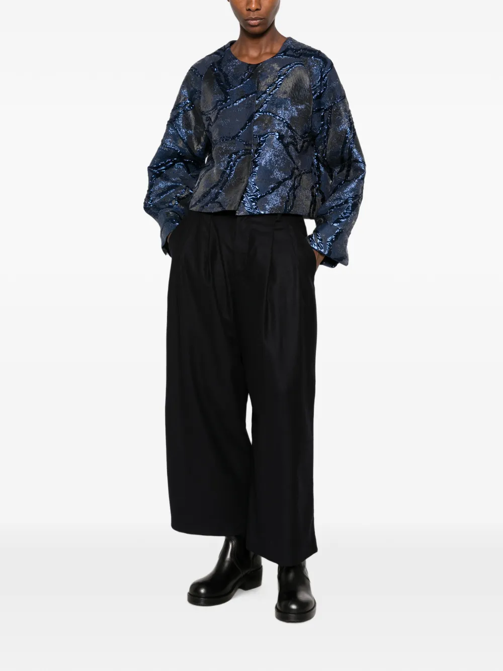SUSANNE BOMMER Palazzo plooibroek Blauw