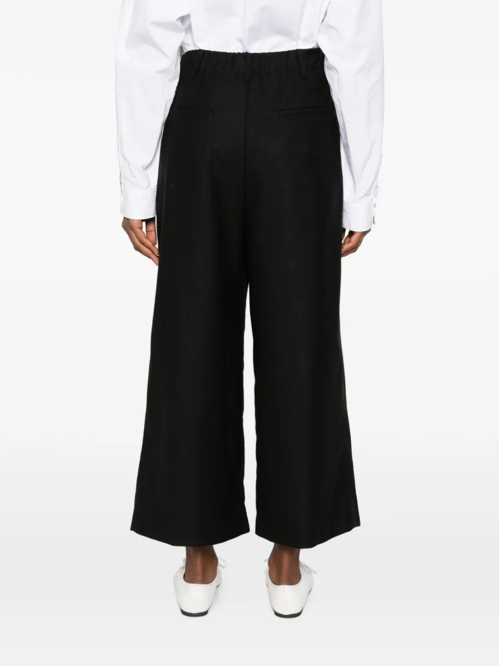 SUSANNE BOMMER Pantalon met wijde pijpen Zwart