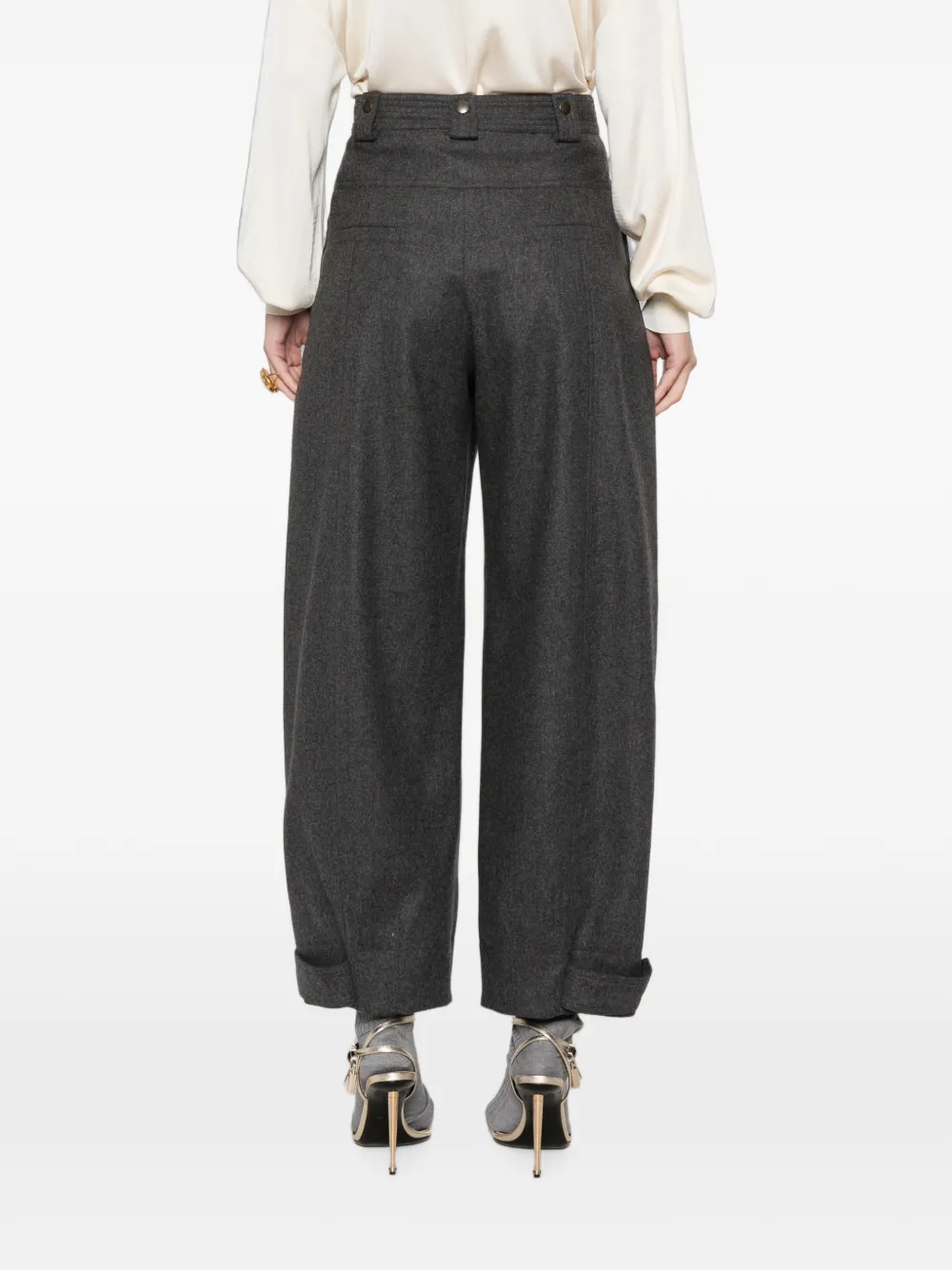 Chloé High waist plooibroek Grijs