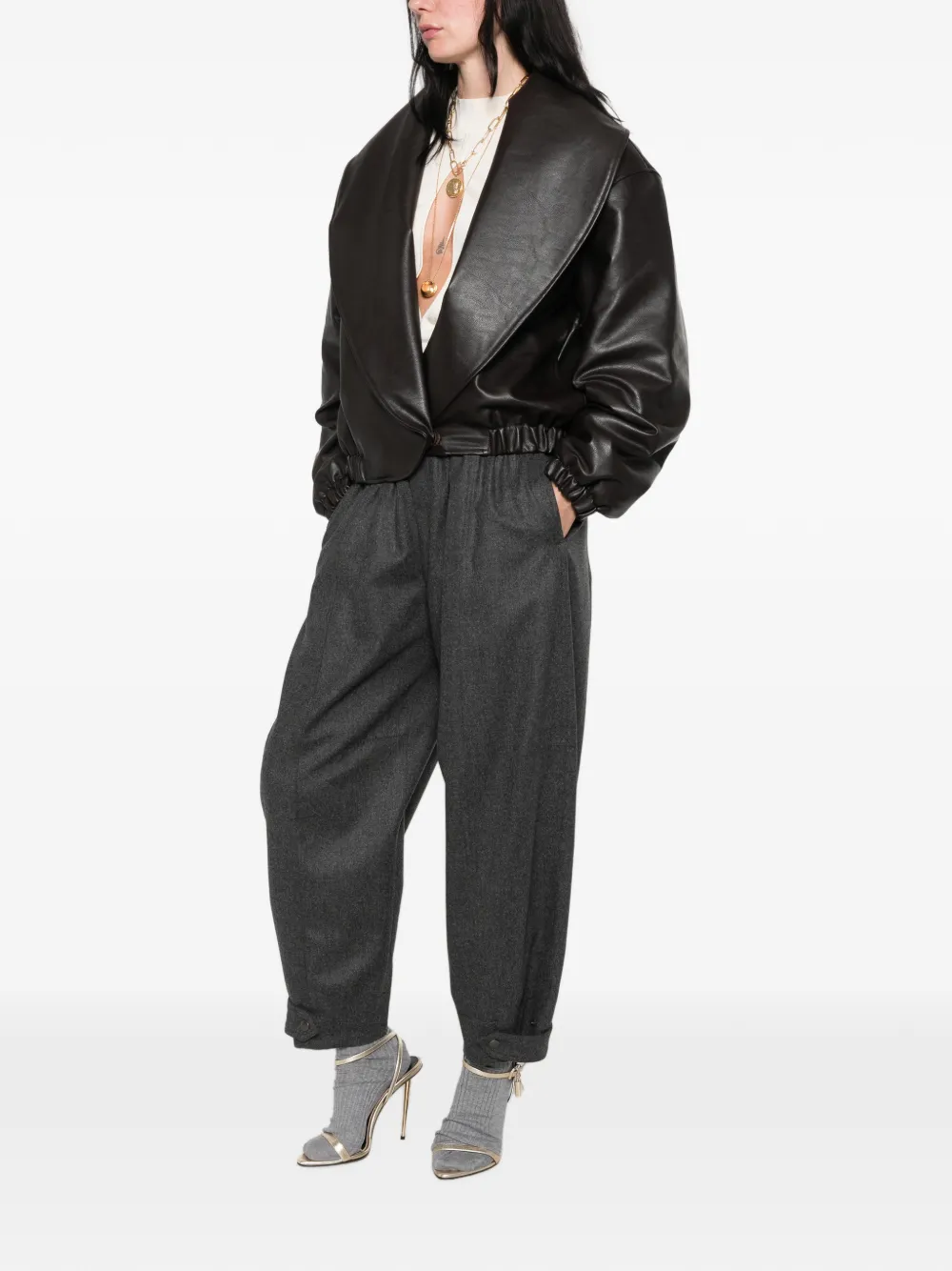 Chloé High waist plooibroek Grijs
