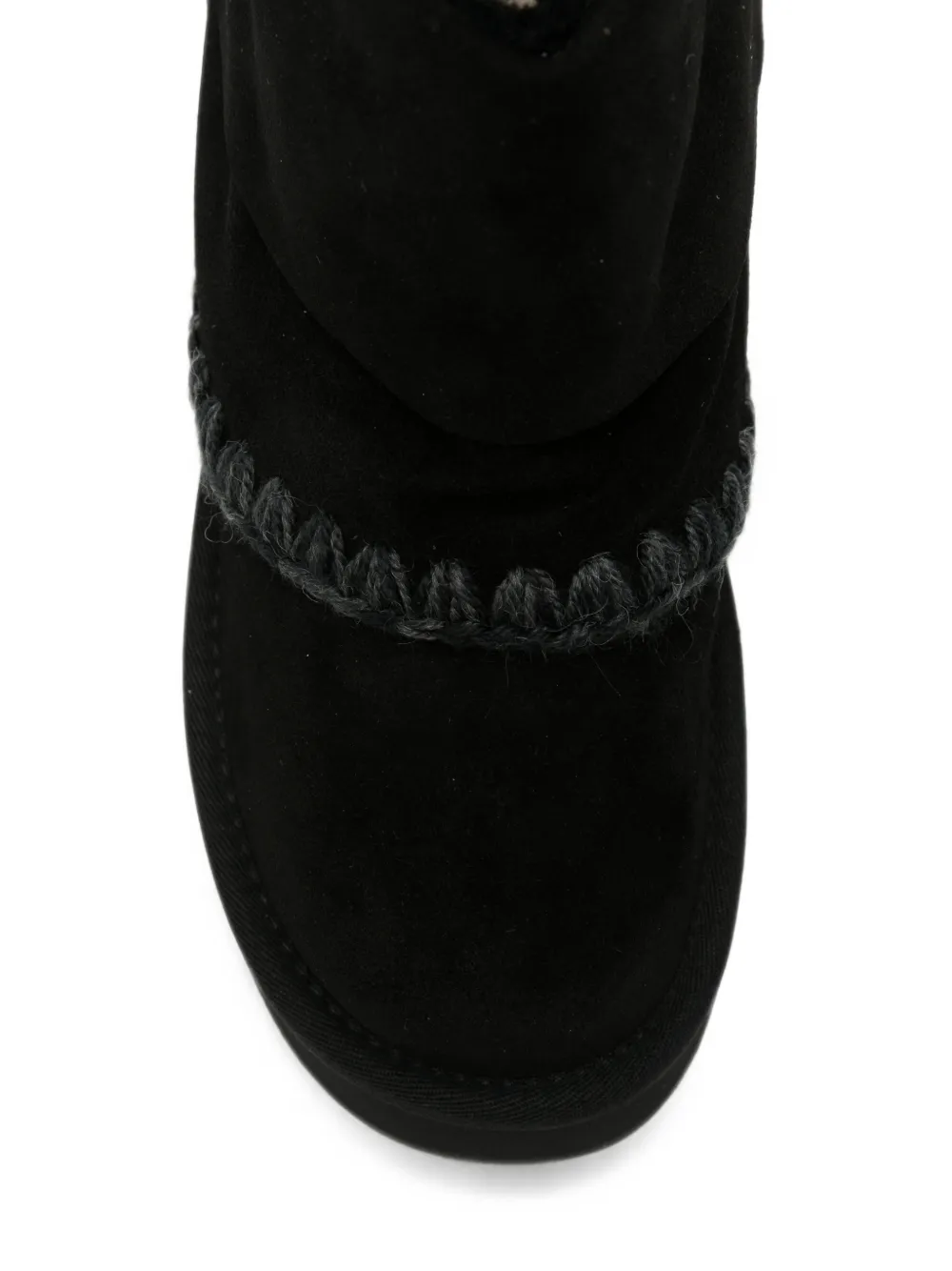 Mou crochet-trim bow-detail boots Zwart
