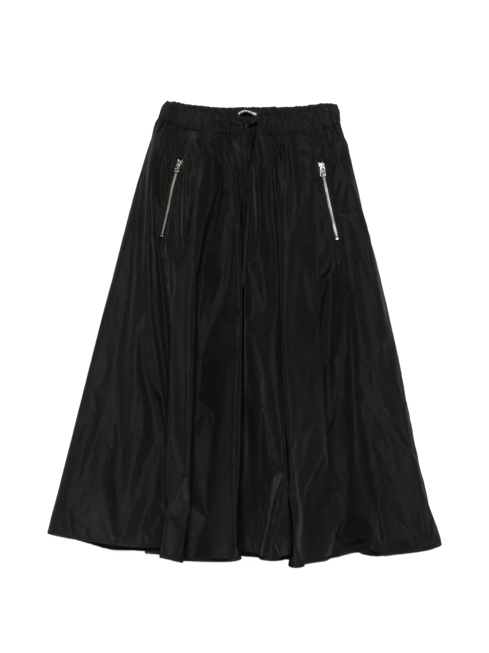 Susanne Bommer Drawstring-waist Zip-pocket Skirt In Black