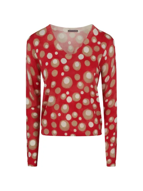 IN BED WITH YOU polka-dot V-neck sweater