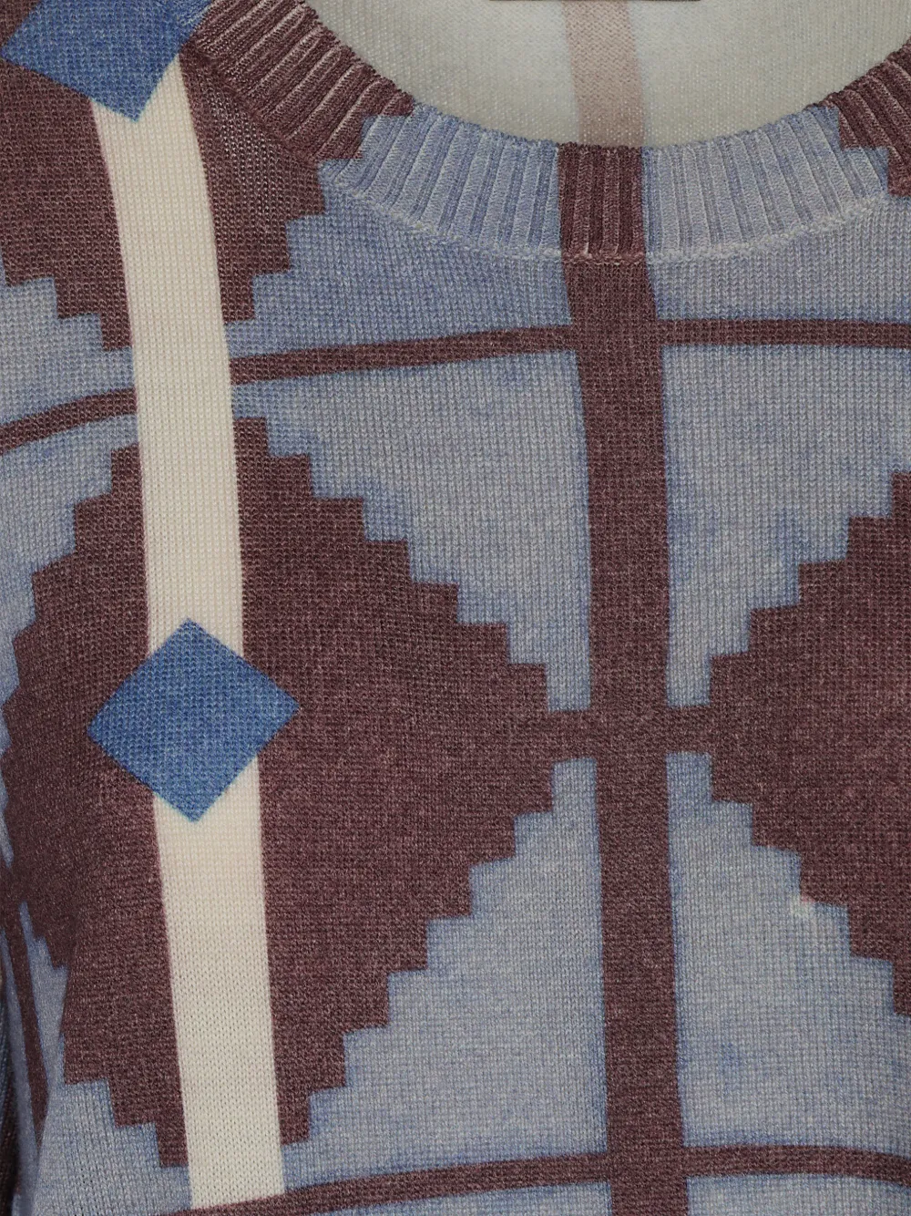IN BED WITH YOU Trui met geometrische print Blauw