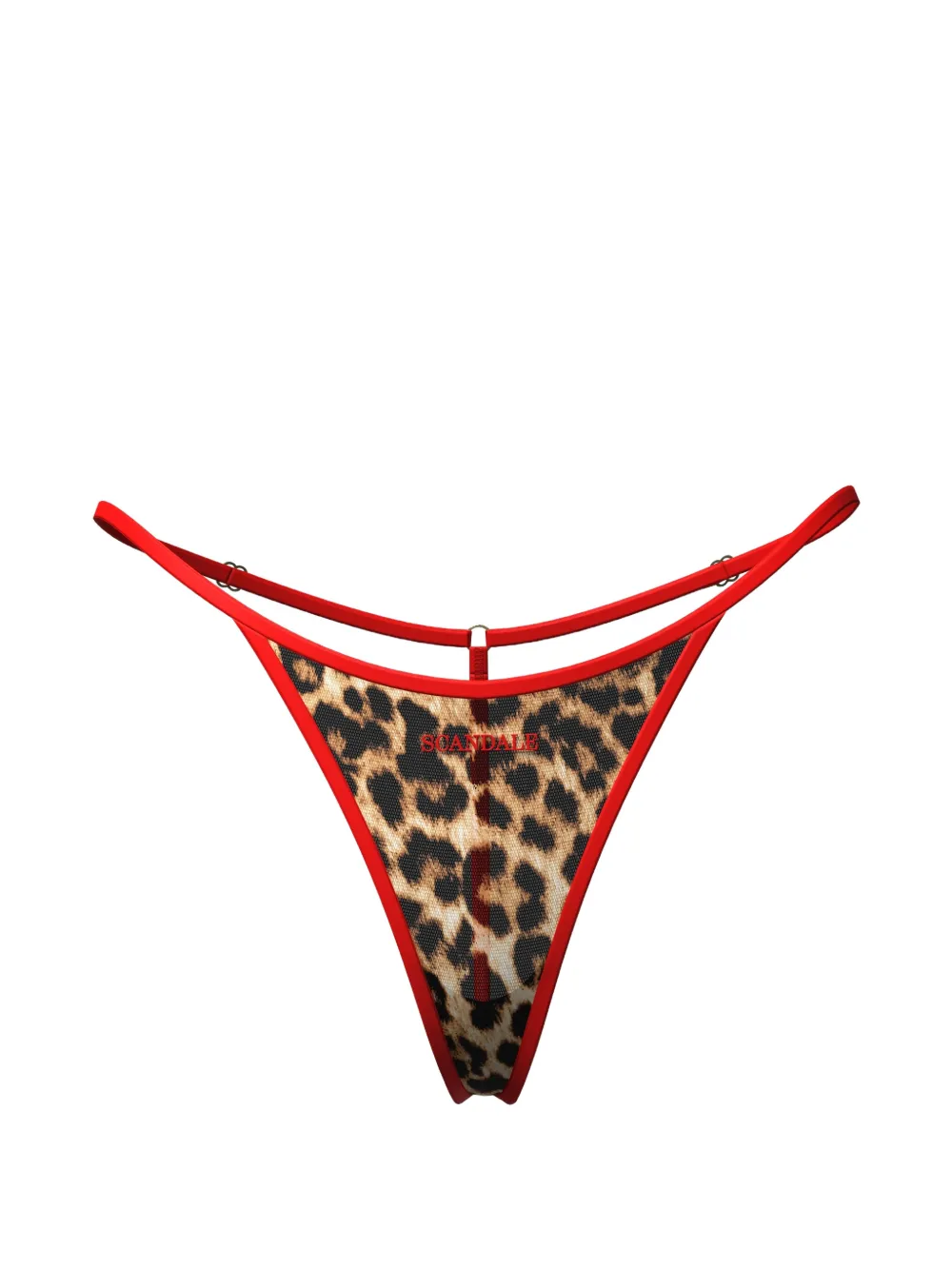 SCANDALE x Maison Close Sauvage leopard-print thong - Marrone
