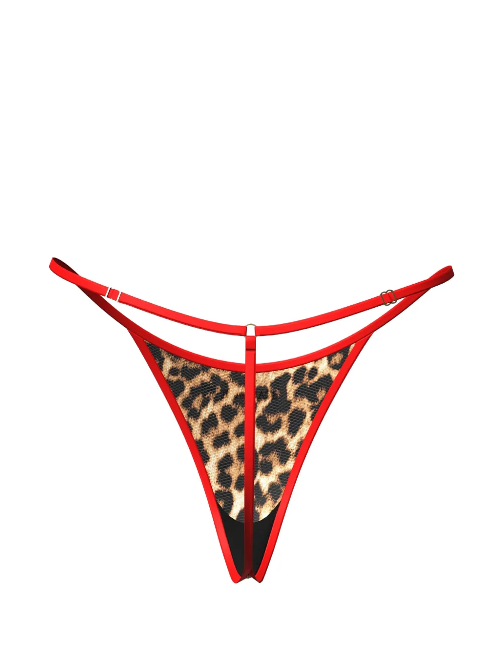 SCANDALE x Maison Close Sauvage string met luipaardprint Bruin