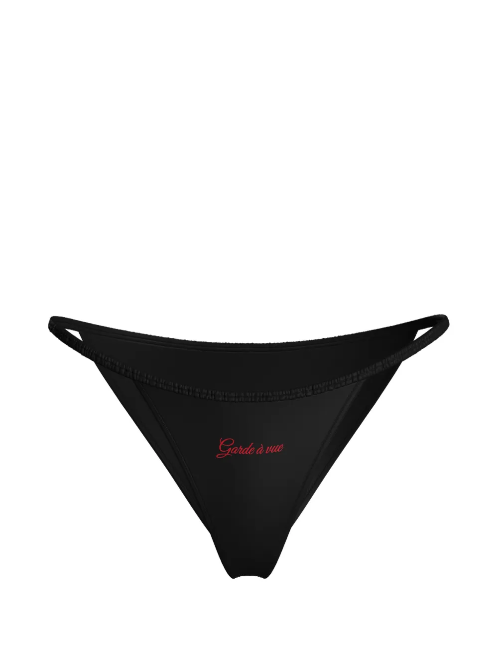 SCANDALE Dédicace embroidered satin briefs - Nero