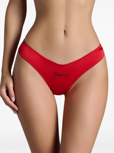 SCANDALE Dédicace embroidered thong