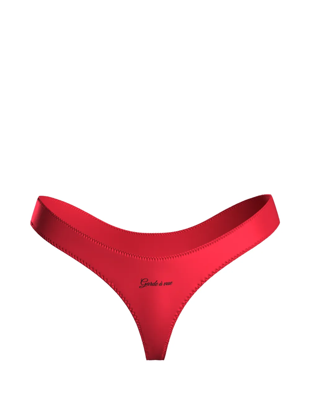 SCANDALE Dédicace embroidered thong - Rosso