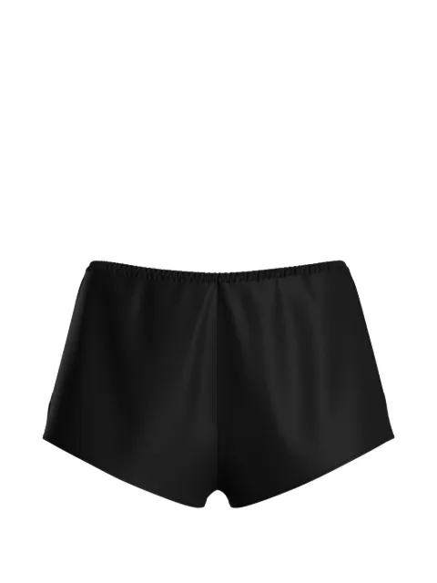 SCANDALE Dédicace embroidered satin shorts