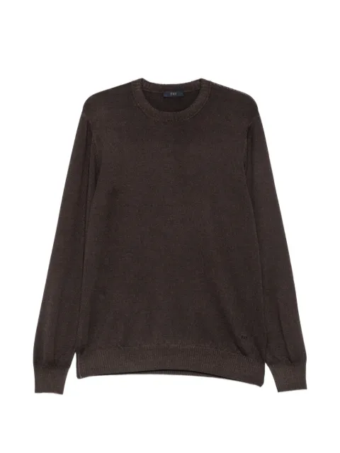 Fay embroidered-logo crew-neck sweater