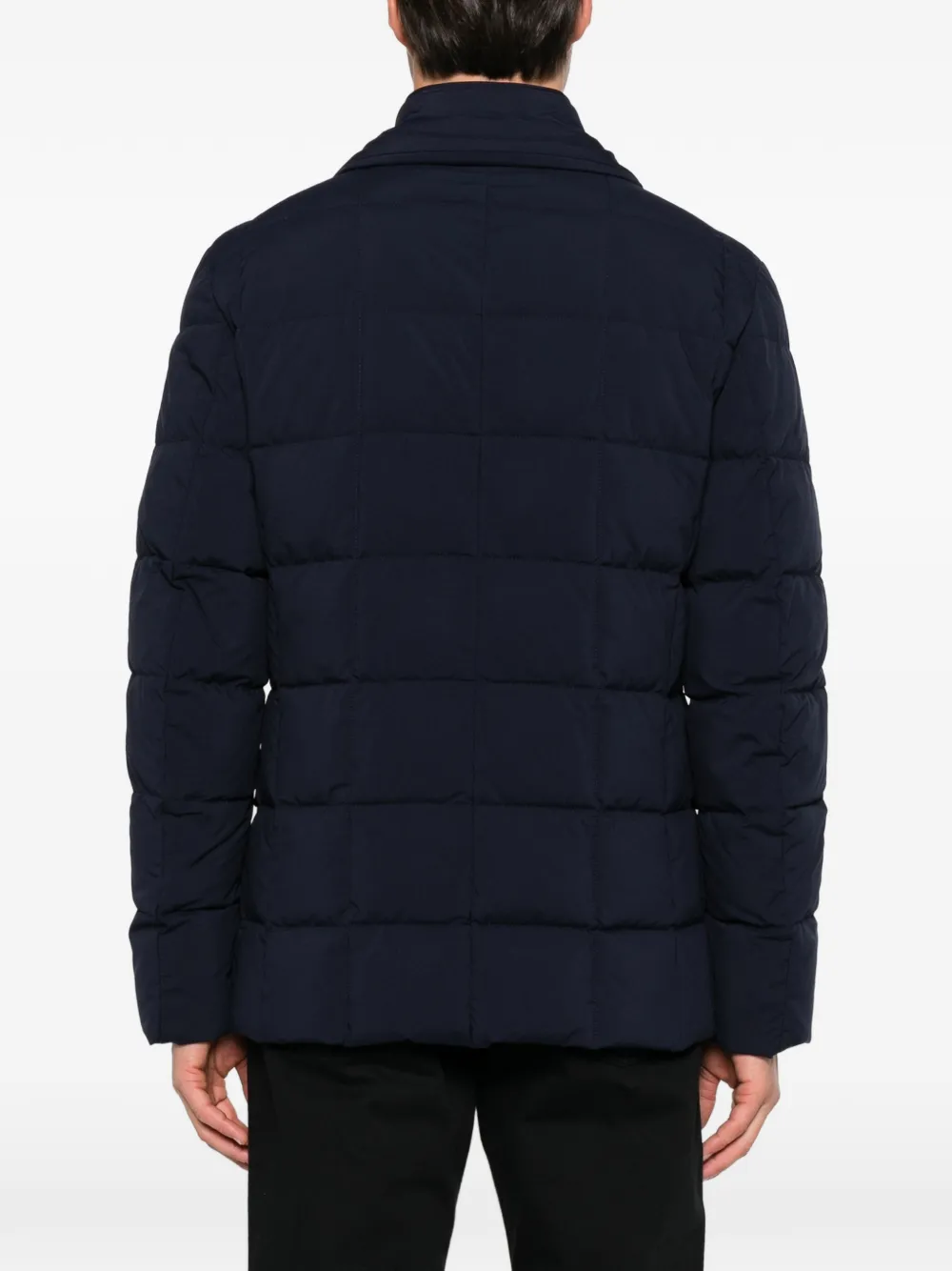 Fay quilted double-front coat Blauw