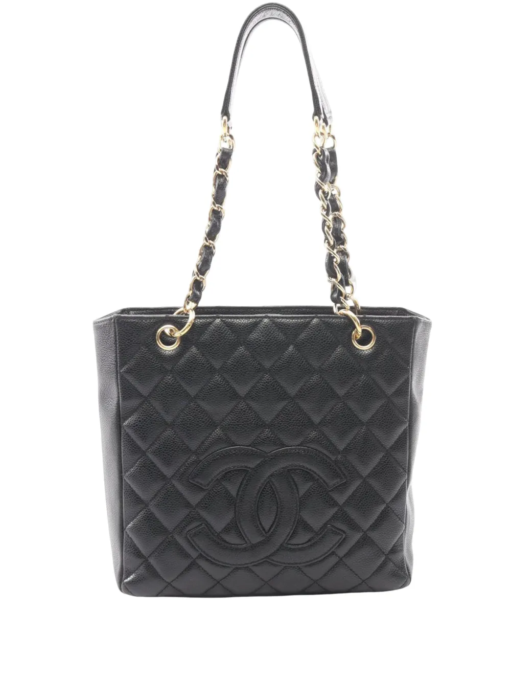 CHANEL Pre-Owned 2008-2009 Caviar Petite Shopping tote bag - Nero