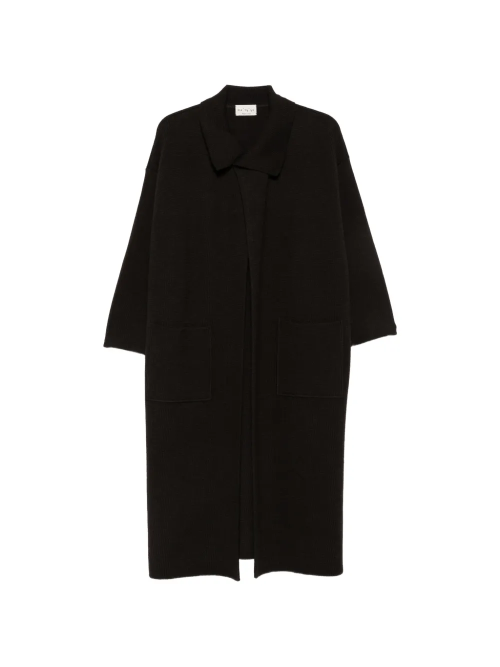 Ma'ry'ya Buttoned-collar Coat In Brown