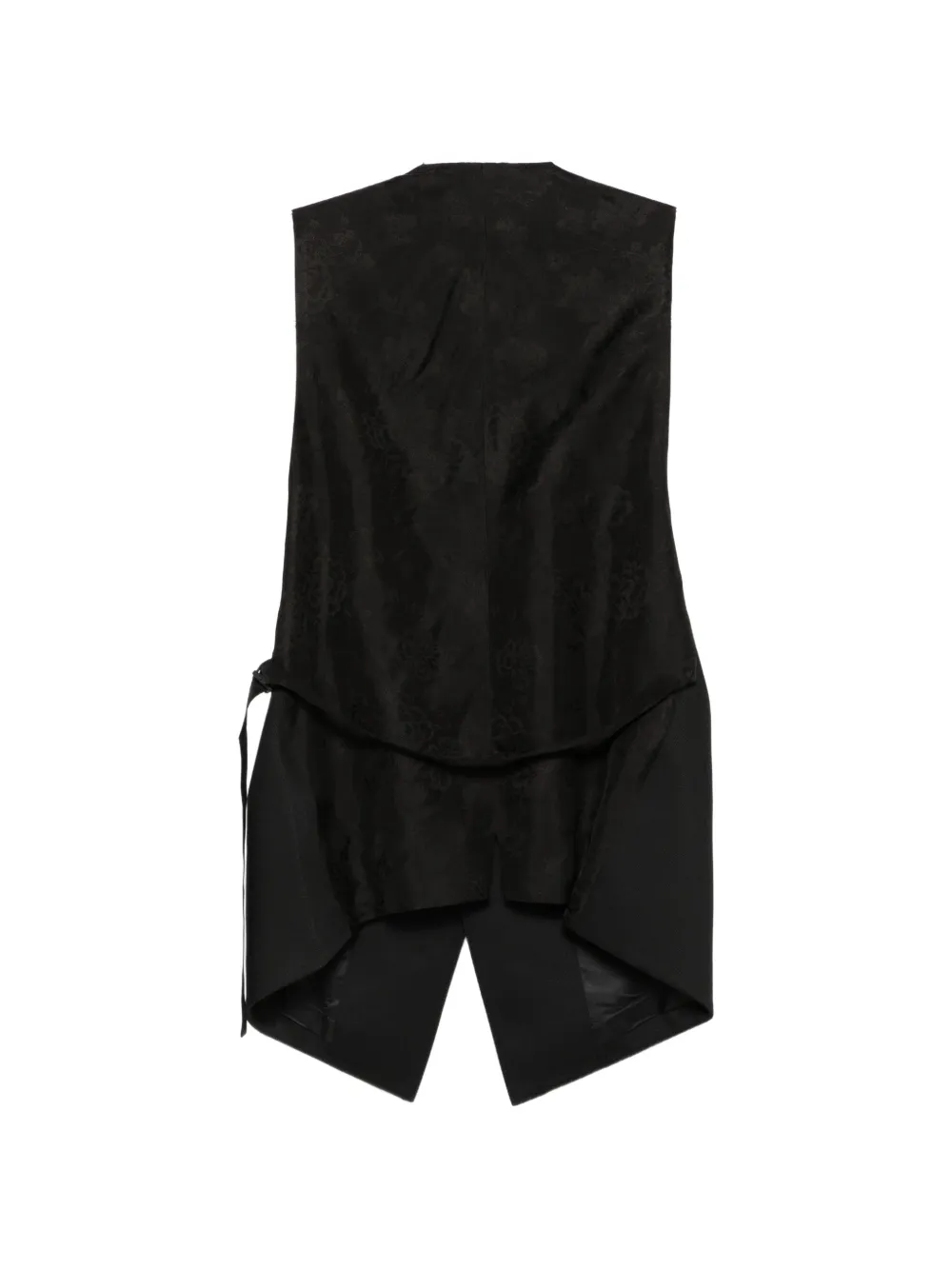 Isabel Benenato Gilet verfraaid met ketting Zwart