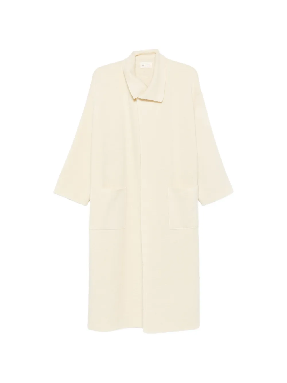 Ma'ry'ya Patch-pocket Knit Coat In 화이트