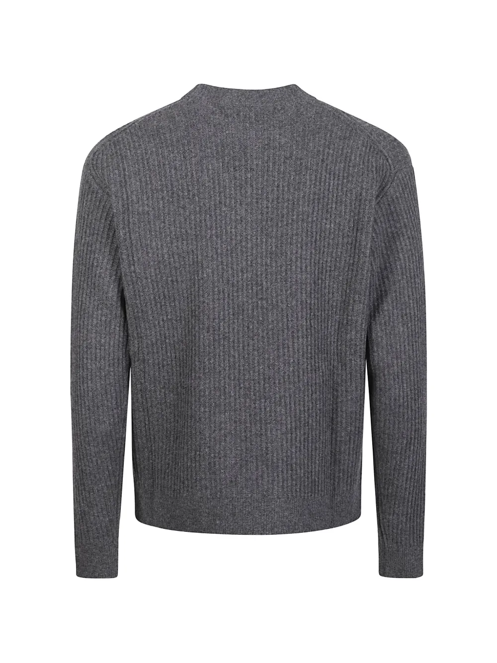 Maison Kitsuné Ribgebreide trui met logopatch Grijs
