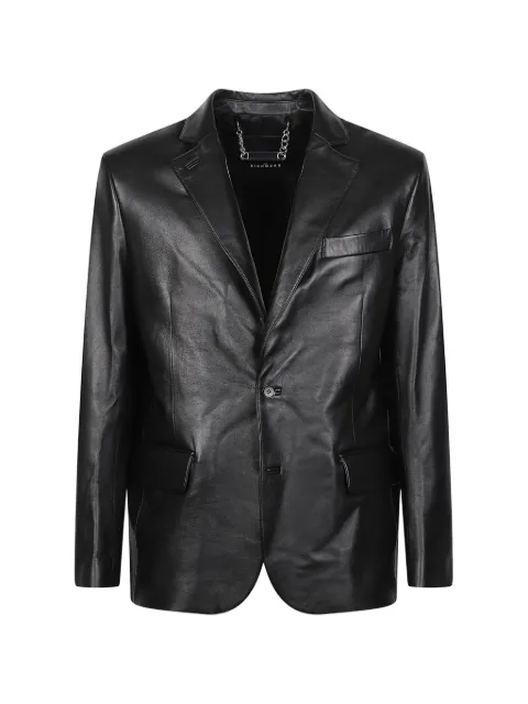 John Richmond single-breasted leather blazer