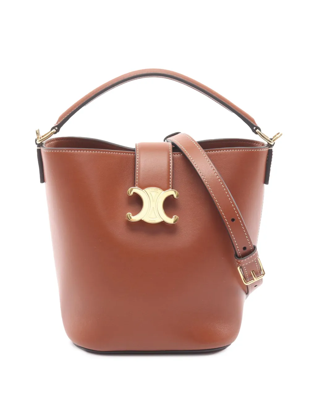 Celine Pre-Owned Borsa a secchiello Louise piccola in pelle di vitello liscia 2020-2026 - Marrone