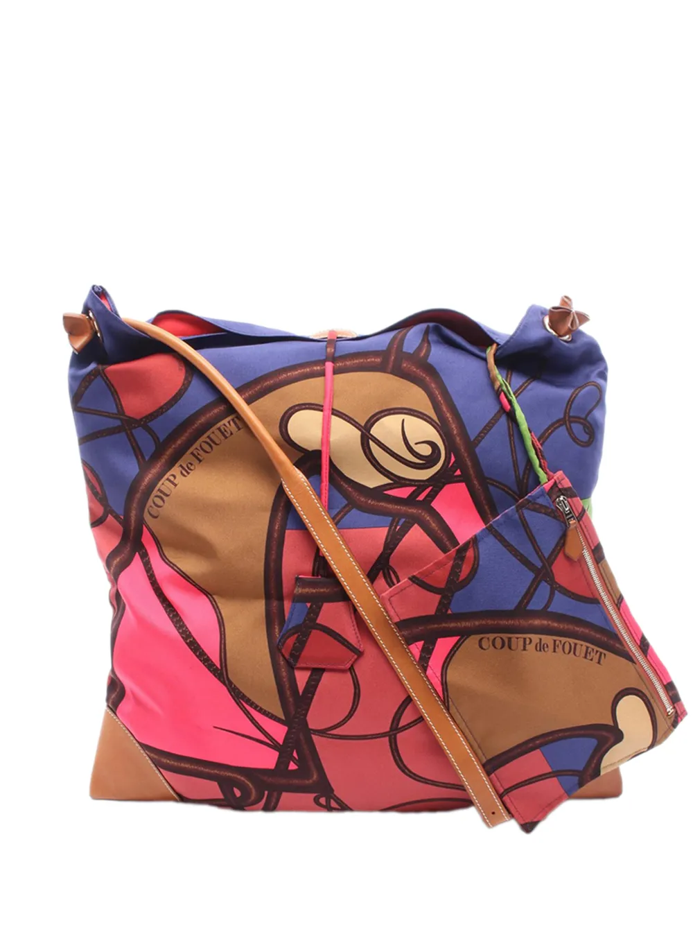 Hermès Pre-Owned 2013 Silk and Barenia Coup de Fouet Silky City 38 crossbody bag - Rosa