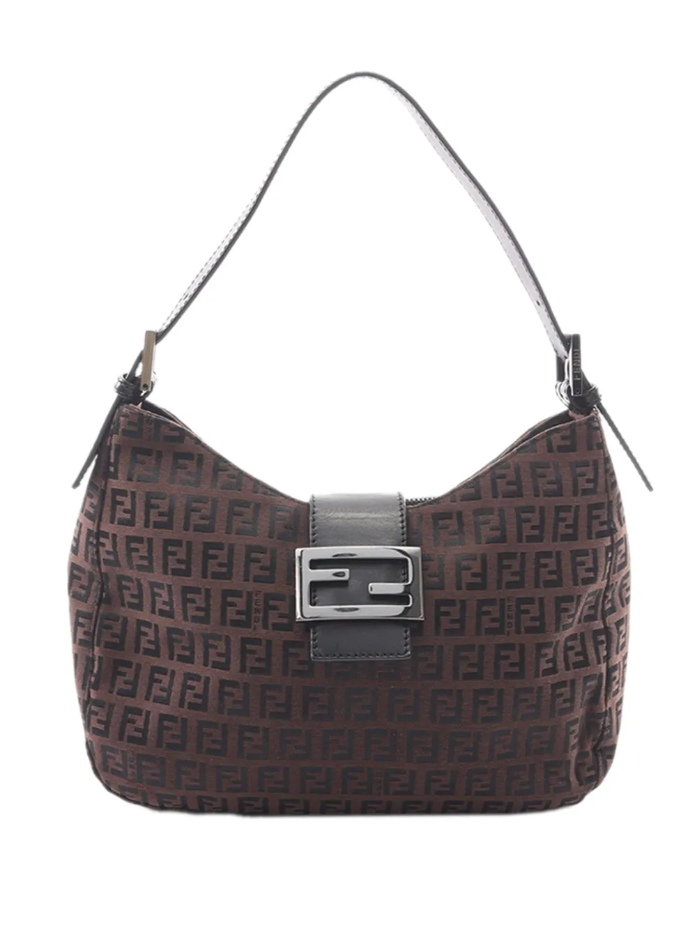 Fendi Pre-Owned Borsa a spalla in tela con motivo Zucchino 1990-2000 - Marrone