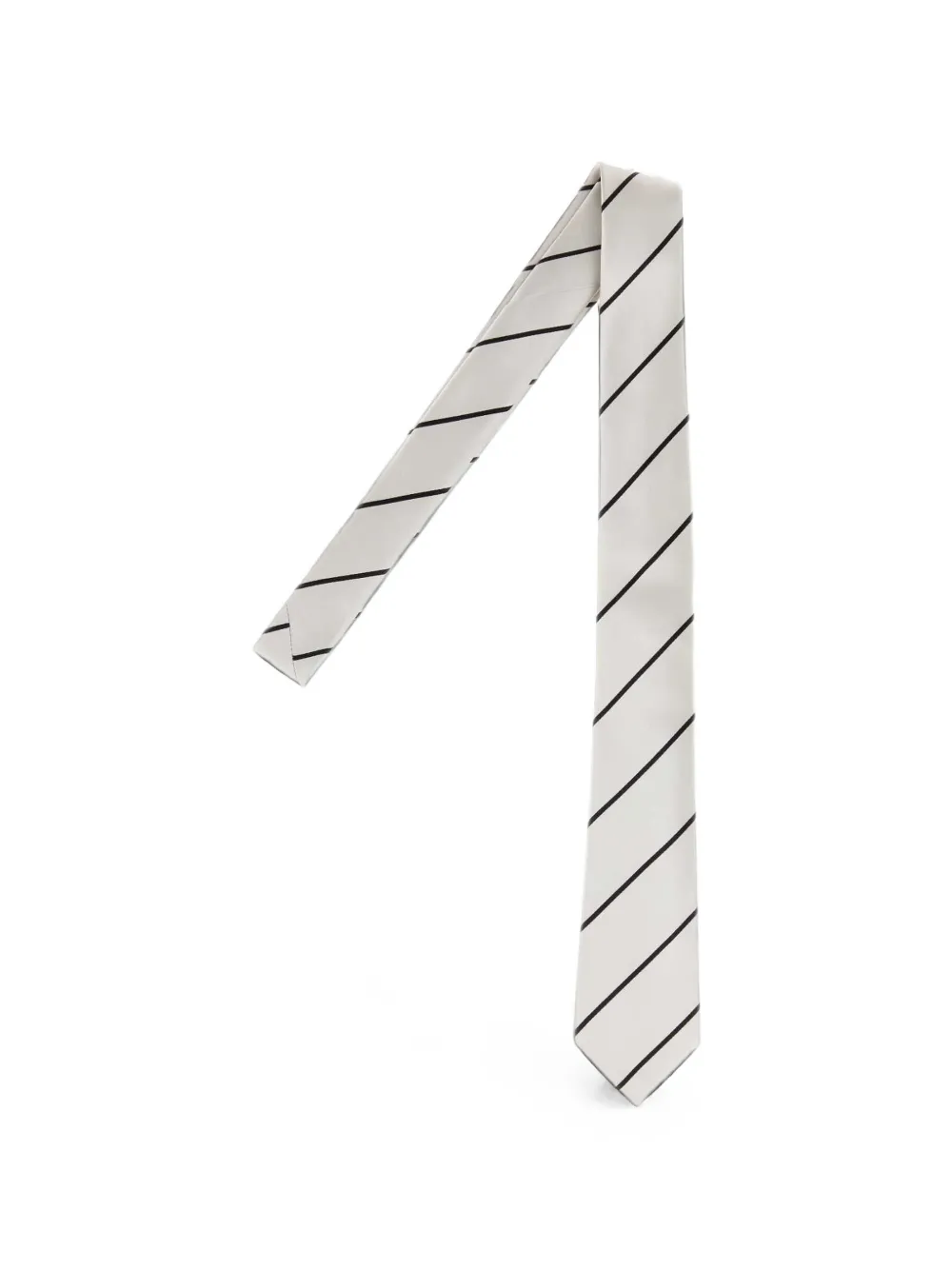 TOM FORD Simply Regimental silk tie - Argento