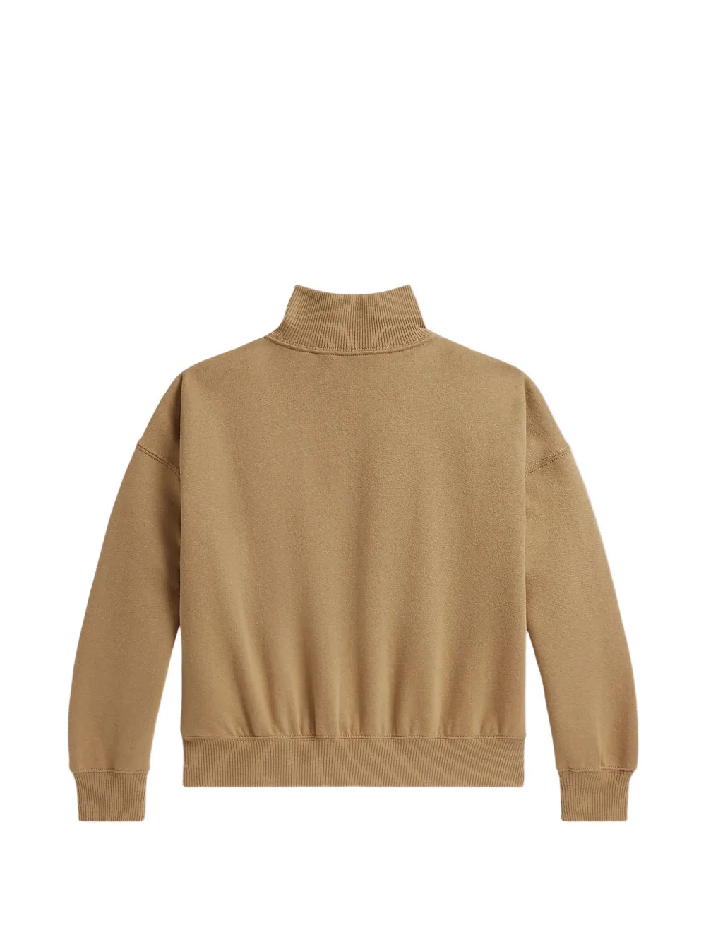POLO RALPH LAUREN KIDS button-up high-neck sweater Beige