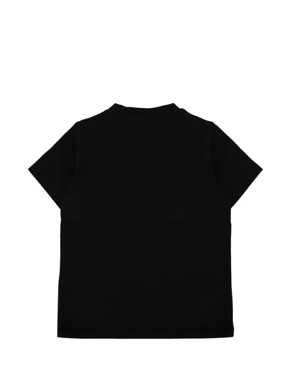 Moncler Enfant T-shirt met knoopsluiting en logoprint Zwart