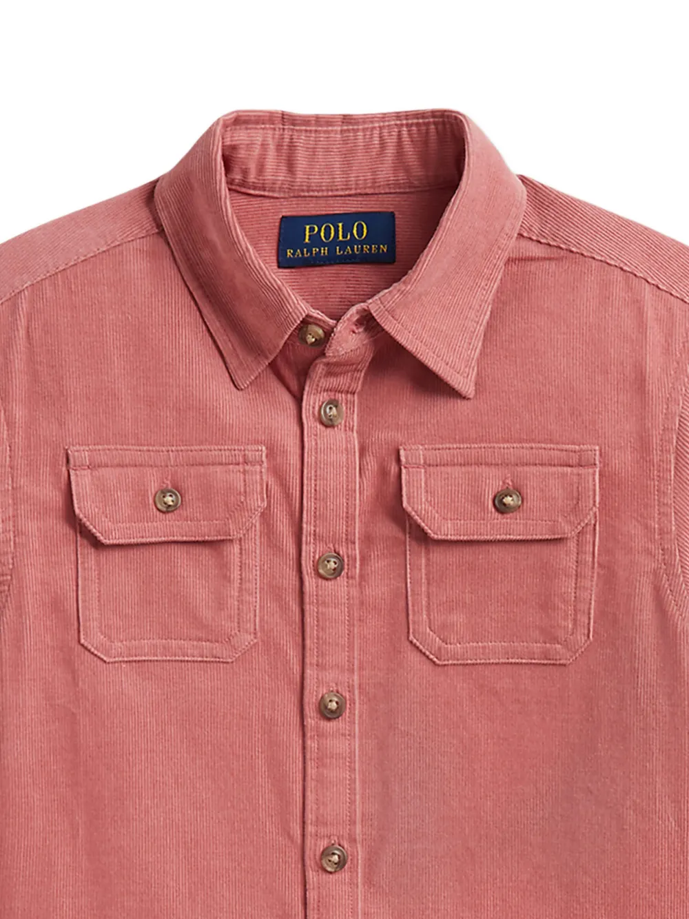 POLO RALPH LAUREN KIDS Ribfluwelen shortsset Roze