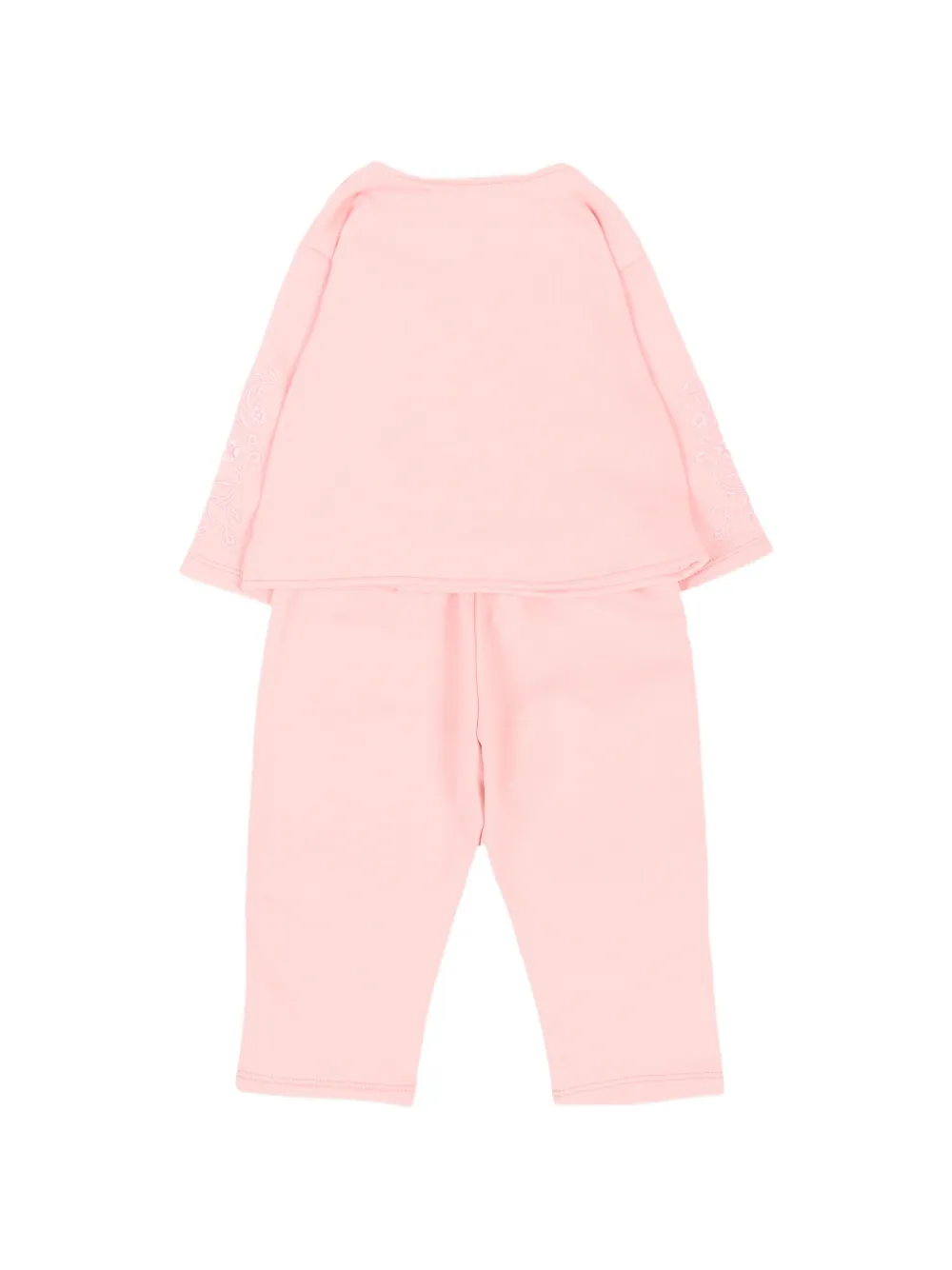 Givenchy Kids floral-embroidered double-breasted tracksuit (set of two) Roze