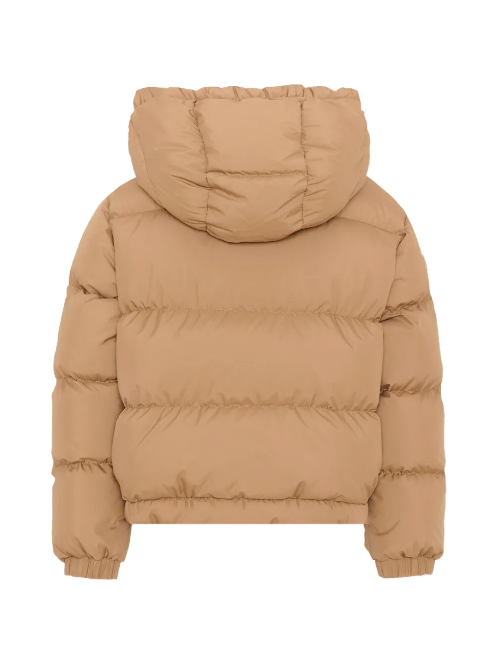 Moncler Enfant quilted hooded jacket Beige