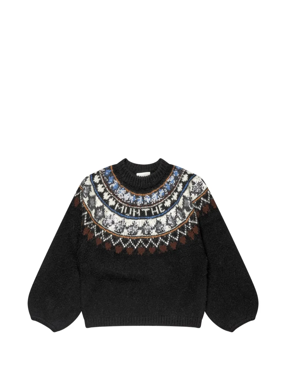 Munthe Vaffie Sequin-embellished Sweater In Black