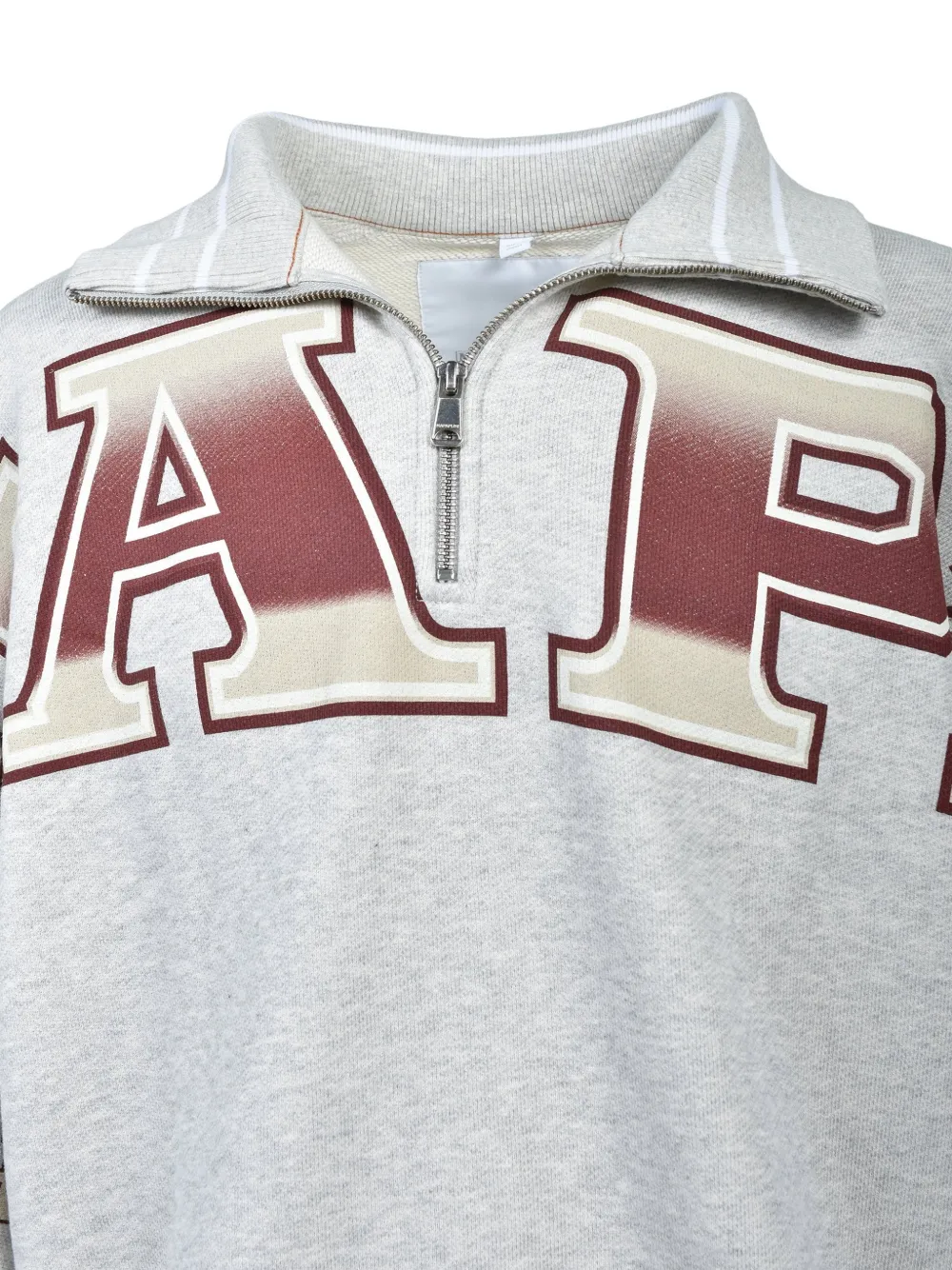 Napa By Martine Rose Trui met halve rits en grafische print Grijs