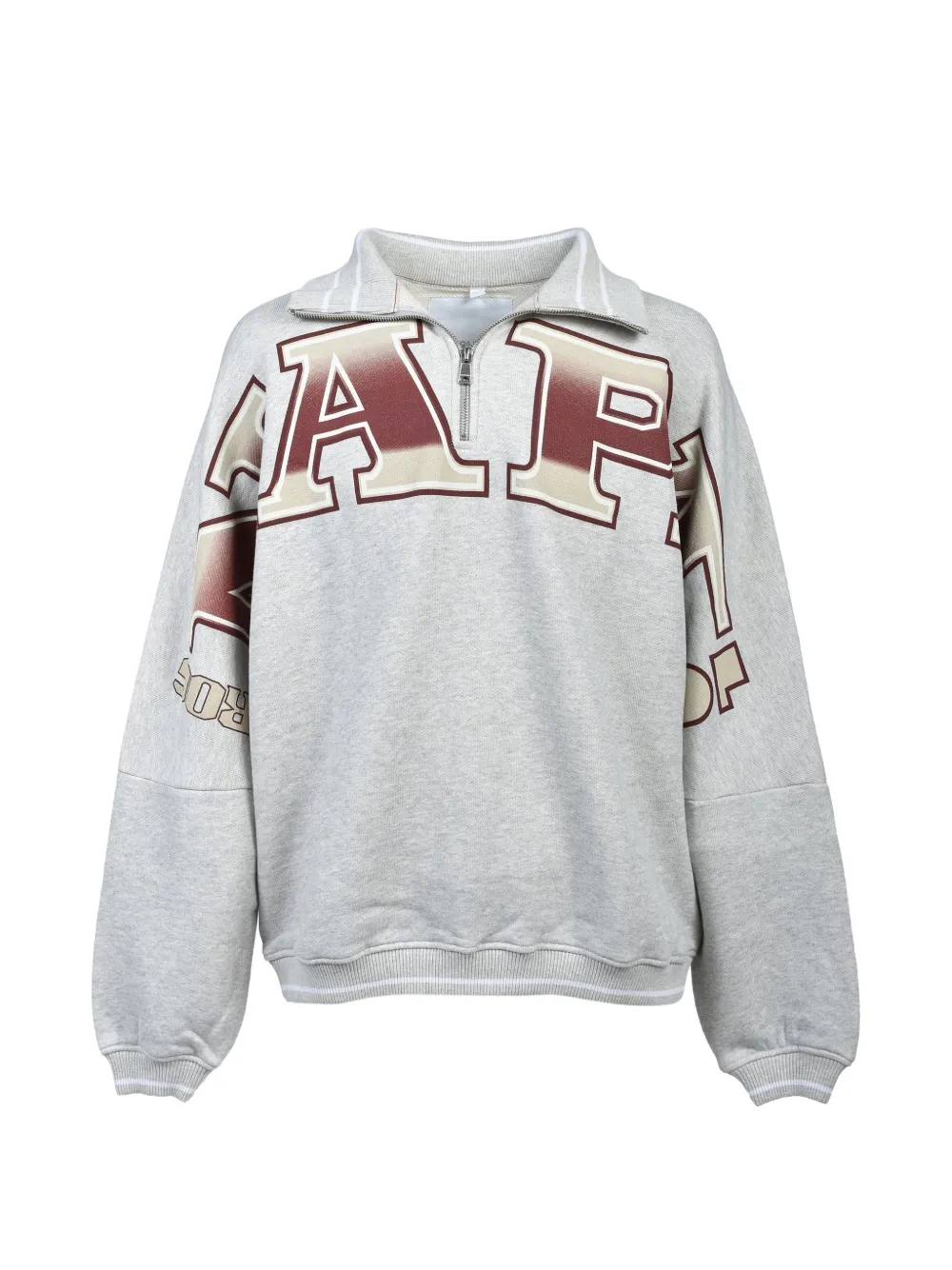 Napa By Martine Rose graphic-print half-zip sweater - Grigio