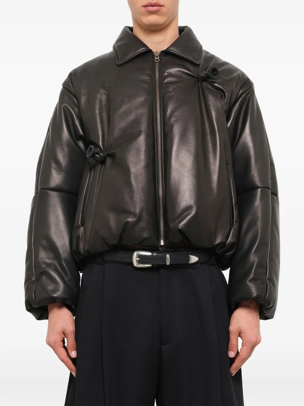 Doublet Inflated Balloon leren jack Zwart