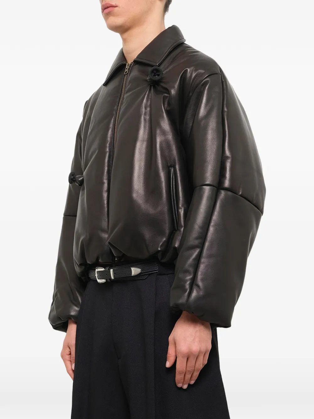 Doublet Inflated Balloon leren jack Zwart