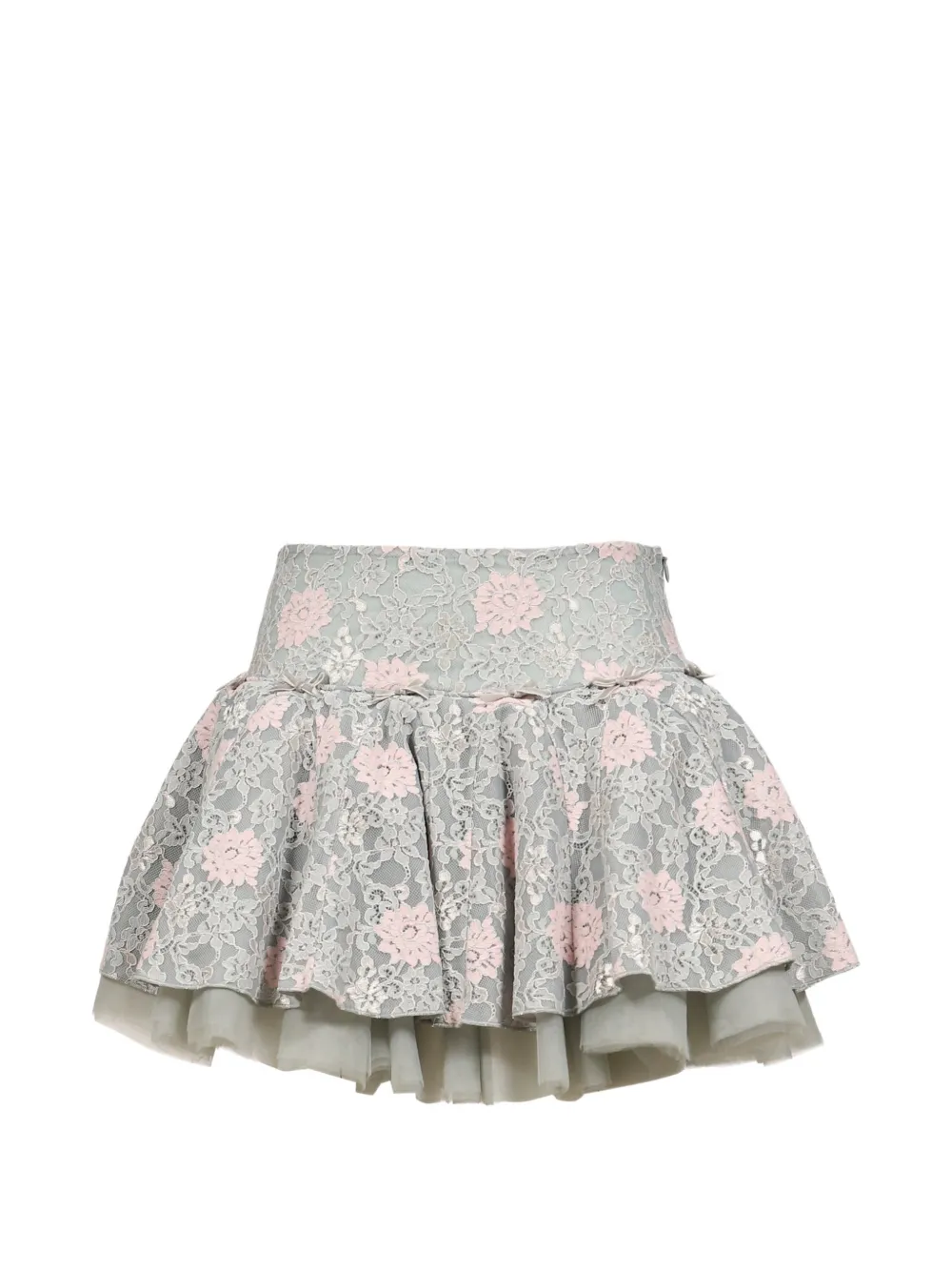 Mimi Wade Angelina floral-lace mini skirt - Grigio