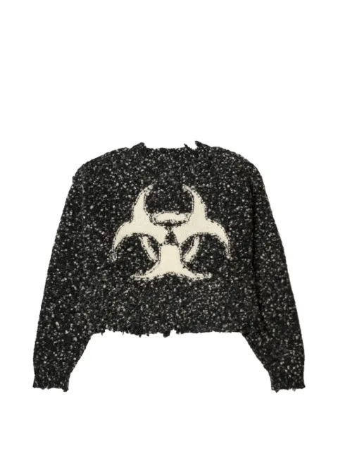 Doublet Acting Gas Mask distressed sweater