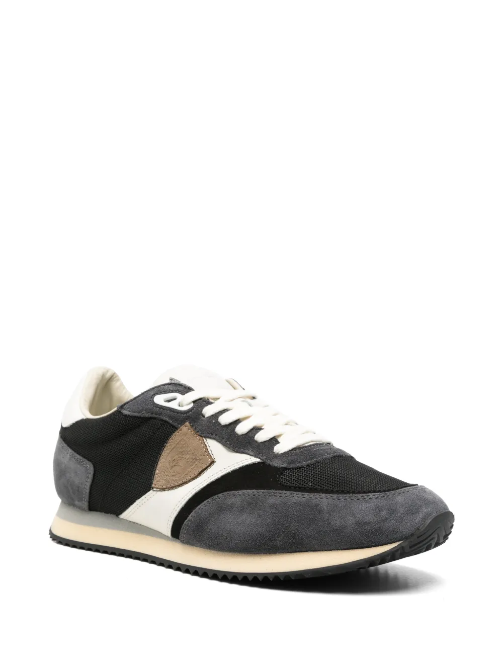 Philippe Model Paris logo-patch panelled sneakers Blauw