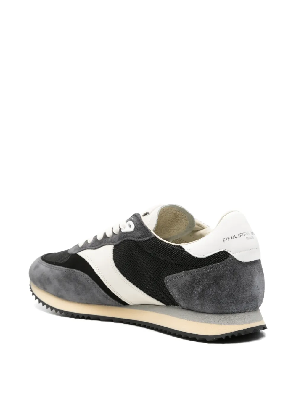 Philippe Model Paris logo-patch panelled sneakers Blauw
