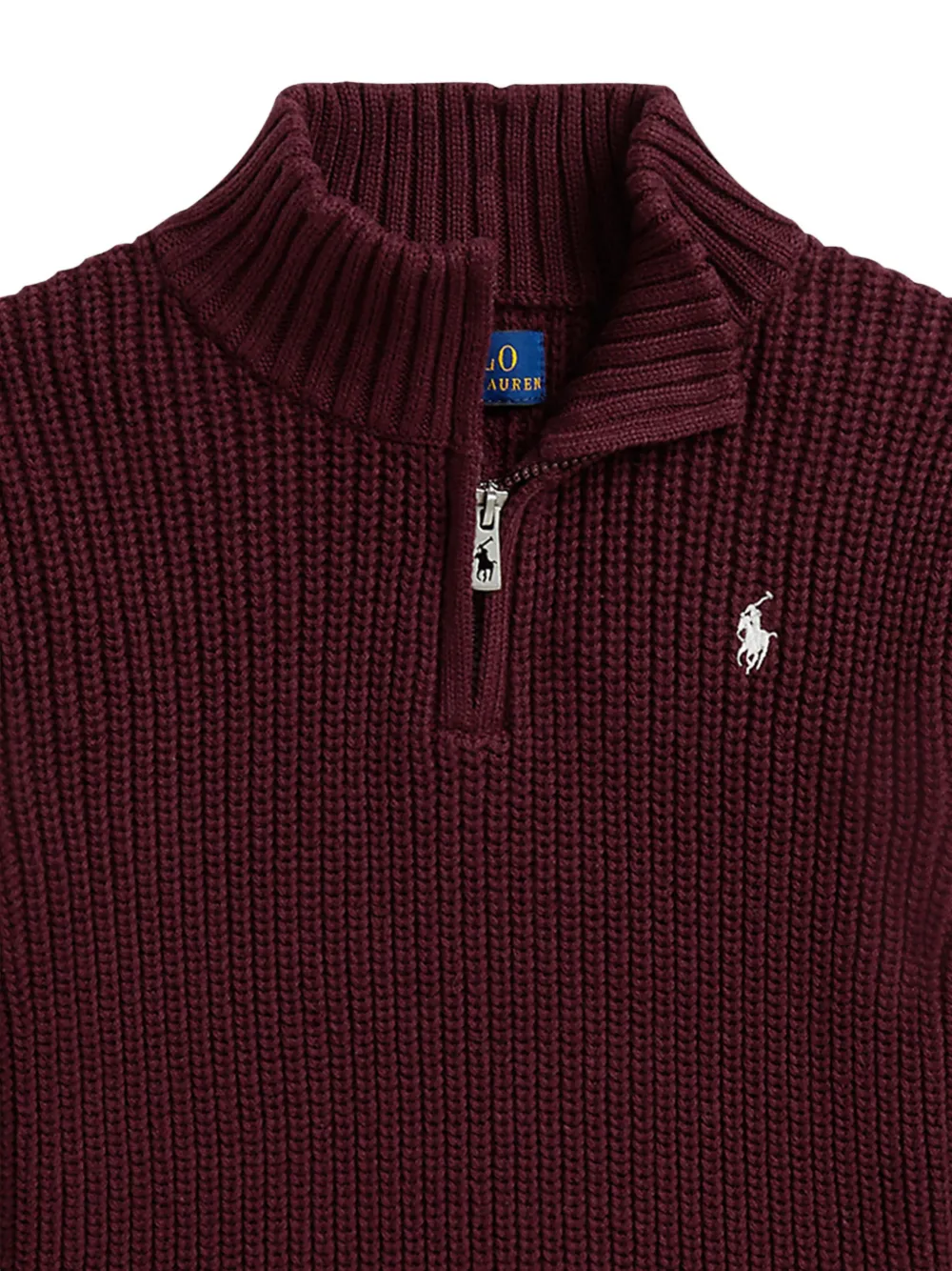 POLO RALPH LAUREN KIDS ribbed-knit sweater Rood